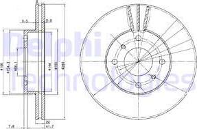 Delphi BG3596 - Disque de frein cwaw.fr