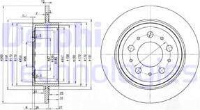 Delphi BG3543 - Disque de frein cwaw.fr