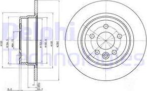 Delphi BG3550 - Disque de frein cwaw.fr