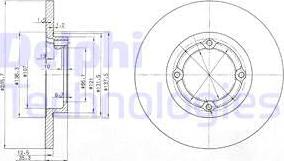 Delphi BG3551 - Disque de frein cwaw.fr