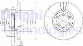 Delphi BG3553 - Disque de frein cwaw.fr