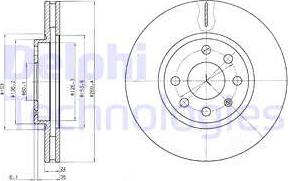 Delphi BG3569C - Disque de frein cwaw.fr