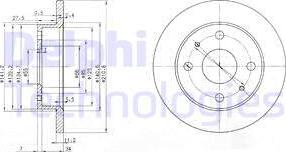 Delphi BG3561 - Disque de frein cwaw.fr