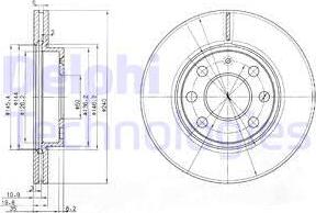 Delphi BG3568 - Disque de frein cwaw.fr