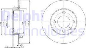 Delphi BG3505 - Disque de frein cwaw.fr