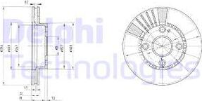 Delphi BG3508 - Disque de frein cwaw.fr