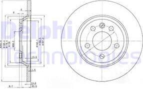 Delphi BG3518 - Disque de frein cwaw.fr