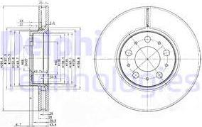 Delphi BG3513C - Disque de frein cwaw.fr