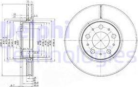 Delphi BG3513 - Disque de frein cwaw.fr