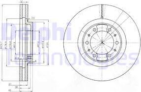 Delphi BG3586 - Disque de frein cwaw.fr