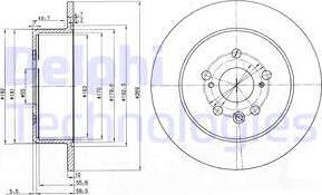 Delphi BG3583 - Disque de frein cwaw.fr