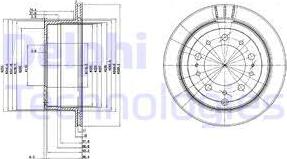 Delphi BG3534 - Disque de frein cwaw.fr