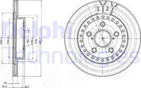 Delphi BG3536 - Disque de frein cwaw.fr