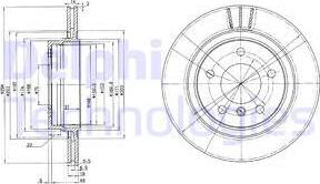 Delphi BG3530C - Disque de frein cwaw.fr