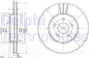 Delphi BG3537 - Disque de frein cwaw.fr