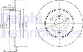 Delphi BG3526 - Disque de frein cwaw.fr