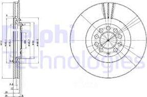 Delphi BG3528C - Disque de frein cwaw.fr