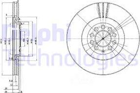 Delphi BG3528 - Disque de frein cwaw.fr