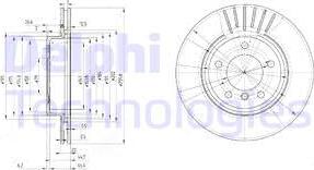 Delphi BG3527C - Disque de frein cwaw.fr