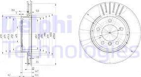 Delphi BG3527 - Disque de frein cwaw.fr