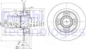 Delphi BG3570 - Disque de frein cwaw.fr