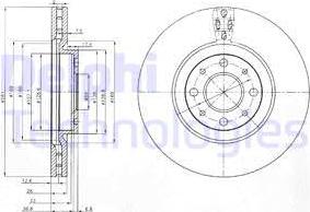 Delphi BG3699 - Disque de frein cwaw.fr