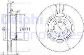 Delphi BG3696 - Disque de frein cwaw.fr