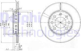 Delphi BG3658 - Disque de frein cwaw.fr