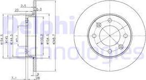 Delphi BG3653C - Disque de frein cwaw.fr