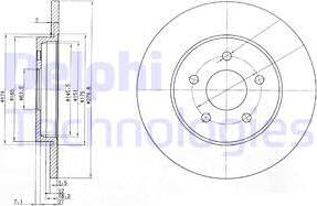 Delphi BG3663C - Disque de frein cwaw.fr