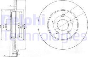 Delphi BG3663 - Disque de frein cwaw.fr