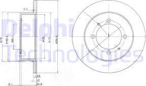 Delphi BG3609 - Disque de frein cwaw.fr