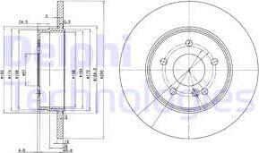 Delphi BG3602 - Disque de frein cwaw.fr