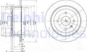 Delphi BG3615 - Disque de frein cwaw.fr