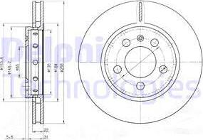 Delphi BG3611 - Disque de frein cwaw.fr