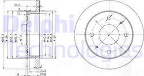 Delphi BG3618 - Disque de frein cwaw.fr