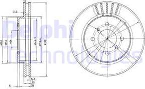 Delphi BG3612 - Disque de frein cwaw.fr