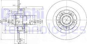 Delphi BG3689 - Disque de frein cwaw.fr