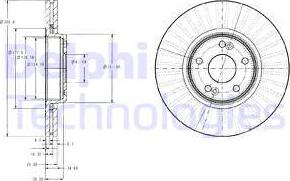 Delphi BG3688 - Disque de frein cwaw.fr