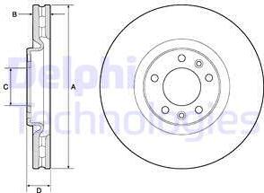 Delphi BG3683 - Disque de frein cwaw.fr