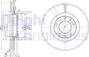 Delphi BG3682 - Disque de frein cwaw.fr