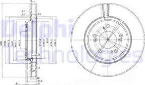 Delphi BG3678 - Disque de frein cwaw.fr