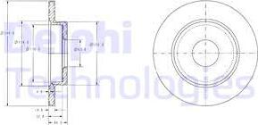 Delphi BG3673 - Disque de frein cwaw.fr