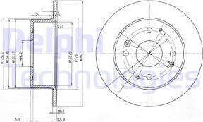 Delphi BG3677 - Disque de frein cwaw.fr