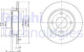 Delphi BG3055 - Disque de frein cwaw.fr