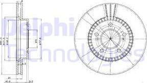 Delphi BG3061 - Disque de frein cwaw.fr