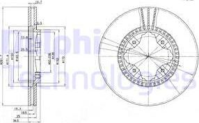 Delphi BG3063 - Disque de frein cwaw.fr