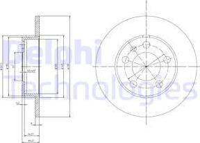 Delphi BG3034 - Disque de frein cwaw.fr