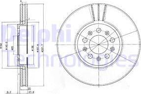 Delphi BG3035-C - Disque de frein cwaw.fr