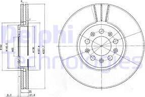 Delphi BG3035 - Disque de frein cwaw.fr